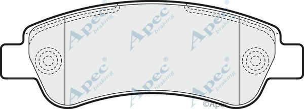 APEC BRAKING Комплект тормозных колодок, дисковый тормоз PAD1589